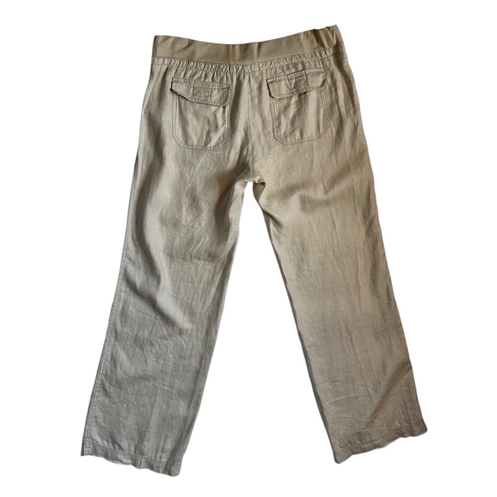 Guess Linen Drawstring Pants | Size Large | Beige… - image 2